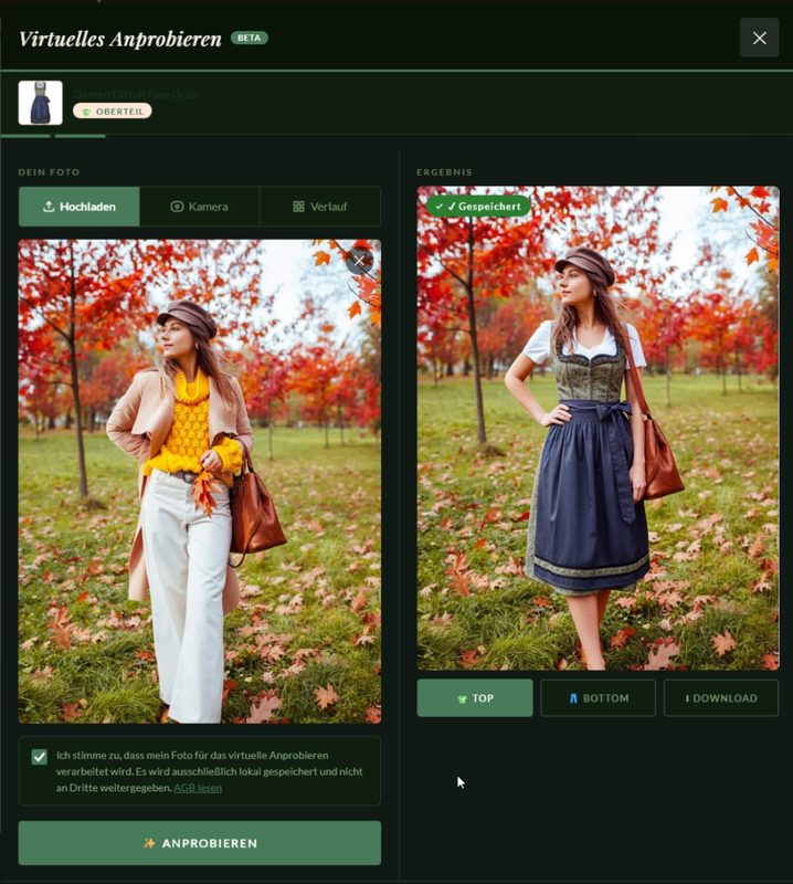 Virtual Try-On Screenshot